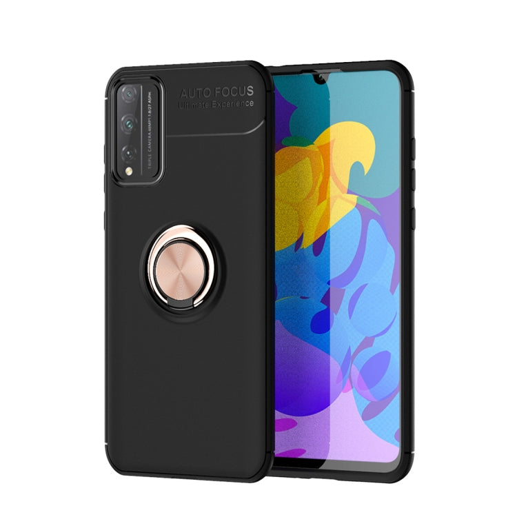 For Huawei Honor 4T Pro Metal Ring Holder 360 Degree Rotating TPU Case