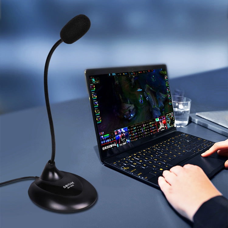 MK200 Flexible Stand Mini Studio Speech Microphone 3.5mm Plug Gooseneck Mic Wired Microphone Voice Chat