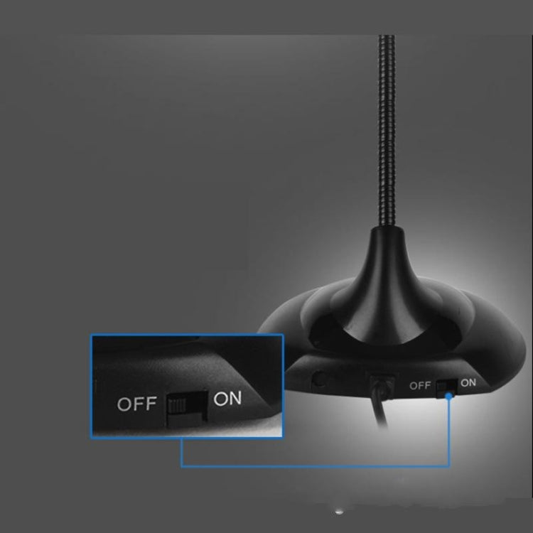 MK200 Flexible Stand Mini Studio Speech Microphone 3.5mm Plug Gooseneck Mic Wired Microphone Voice Chat