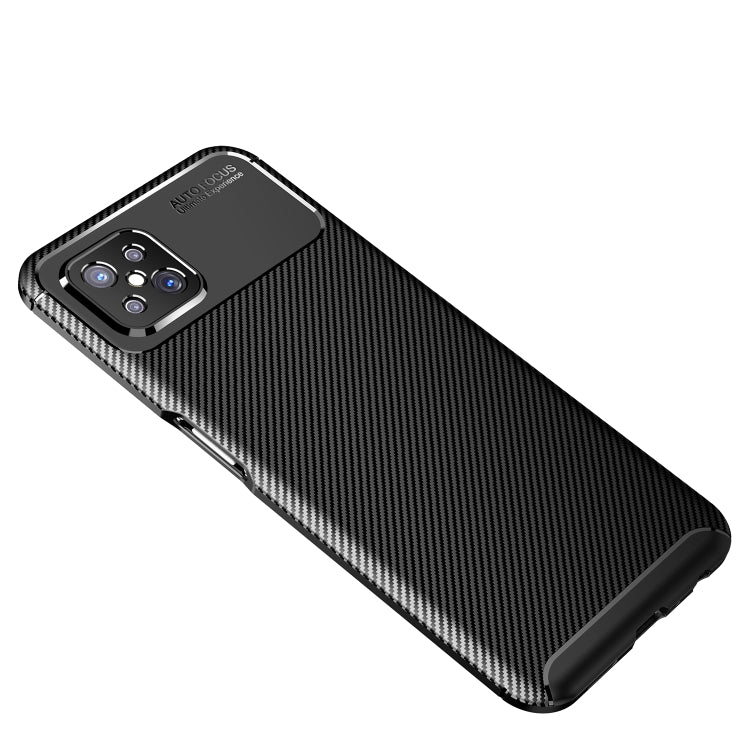 For OPPO A92s Carbon Fiber Texture Shockproof TPU Case