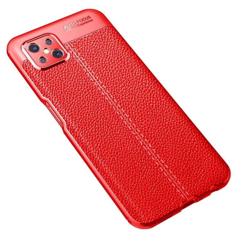 For OPPO A92s Litchi Texture TPU Shockproof Case