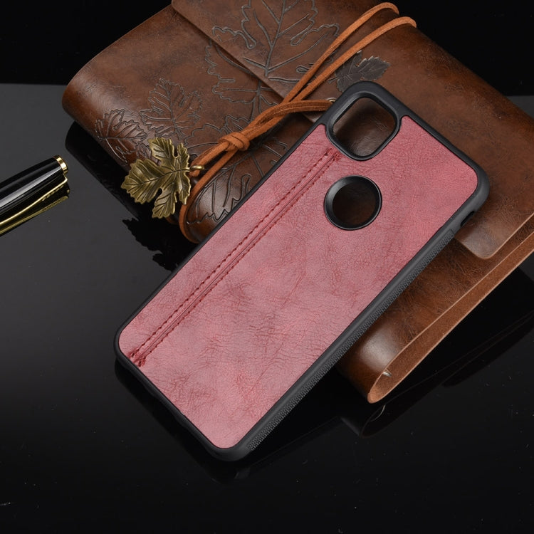 For Google Pixel 4a Shockproof Sewing Cow Pattern Skin PC + PU + TPU Case