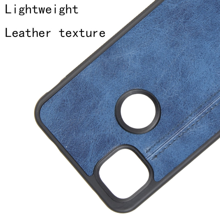 For Google Pixel 4a Shockproof Sewing Cow Pattern Skin PC + PU + TPU Case