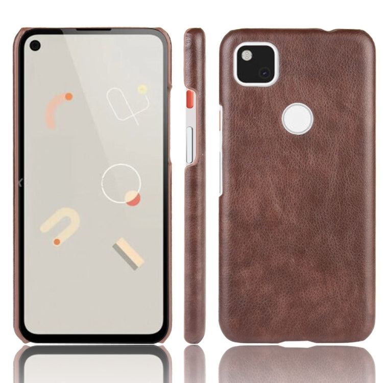 For Google Pixel 4a Shockproof Litchi Texture PC + PU Case