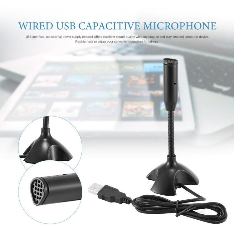 Dedicate USB Capacitive Mini Microphone Stand for PC Laptop Notebook Recording Wired Device