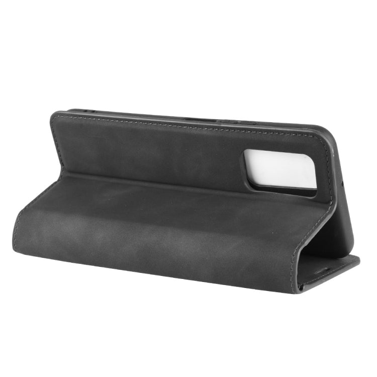 For Huawei Honor 30S Retro-skin Business Magnetic Suction Leather Case with Holder & Card Slots & Wallet