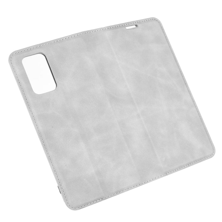 For Huawei Honor 30S Retro-skin Business Magnetic Suction Leather Case with Holder & Card Slots & Wallet