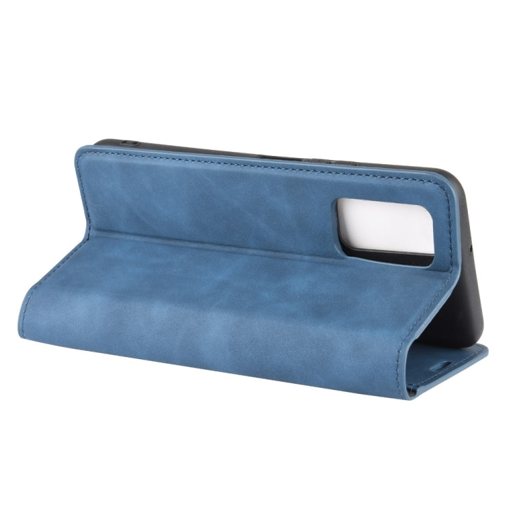 For Huawei Honor 30S Retro-skin Business Magnetic Suction Leather Case with Holder & Card Slots & Wallet