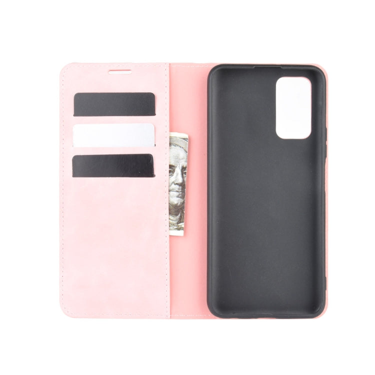 For Huawei Honor 30S Retro-skin Business Magnetic Suction Leather Case with Holder & Card Slots & Wallet