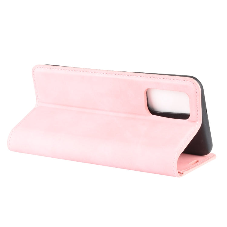 For Huawei Honor 30S Retro-skin Business Magnetic Suction Leather Case with Holder & Card Slots & Wallet