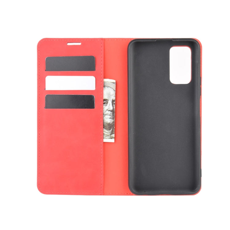For Huawei Honor 30S Retro-skin Business Magnetic Suction Leather Case with Holder & Card Slots & Wallet