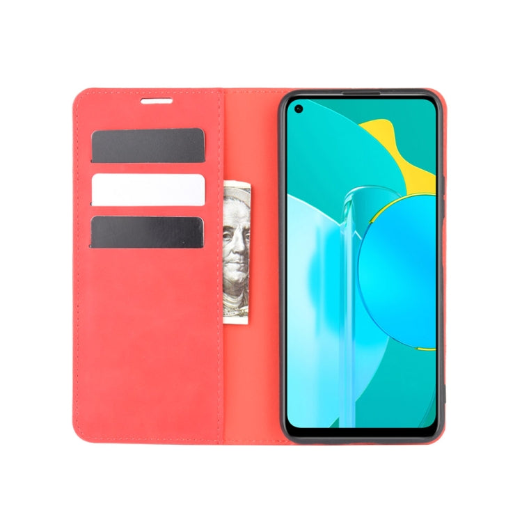 For Huawei Honor 30S Retro-skin Business Magnetic Suction Leather Case with Holder & Card Slots & Wallet
