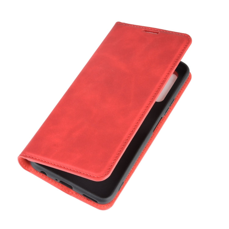 For Huawei Honor 30S Retro-skin Business Magnetic Suction Leather Case with Holder & Card Slots & Wallet