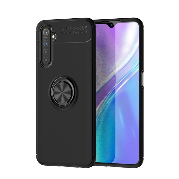 For OPPO Realme 6 Metal Ring Holder 360 Degree Rotating TPU Case