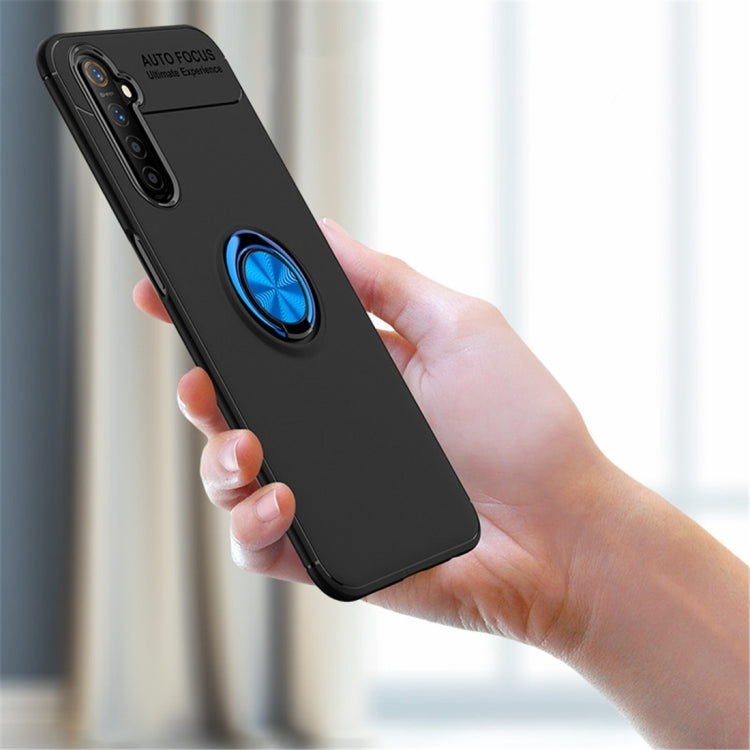 For OPPO Realme 6 Metal Ring Holder 360 Degree Rotating TPU Case