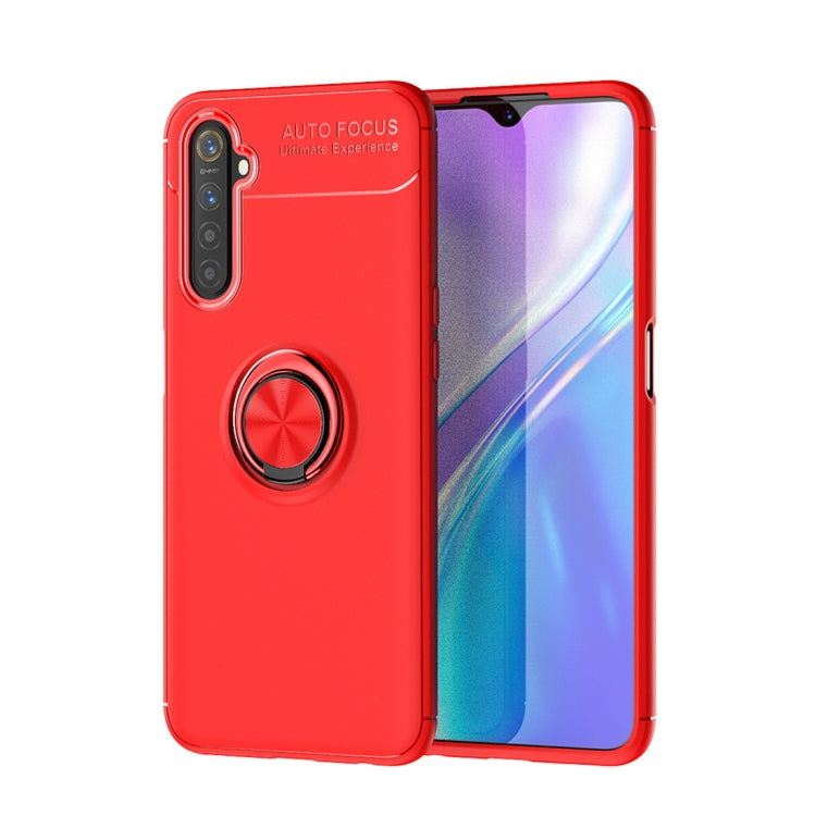 For OPPO Realme 6 Metal Ring Holder 360 Degree Rotating TPU Case