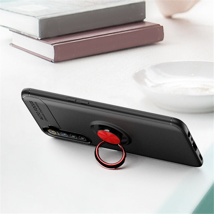 For OPPO Realme 6 Metal Ring Holder 360 Degree Rotating TPU Case