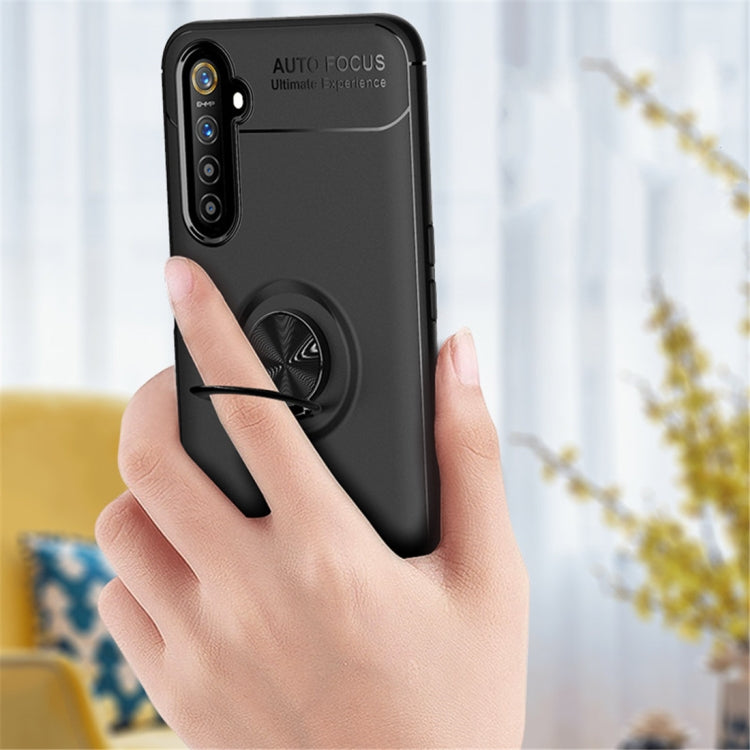 For OPPO Realme 6 Metal Ring Holder 360 Degree Rotating TPU Case