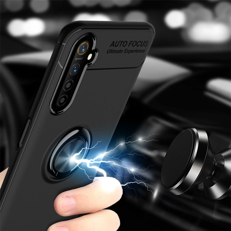 For OPPO Realme 6 Metal Ring Holder 360 Degree Rotating TPU Case