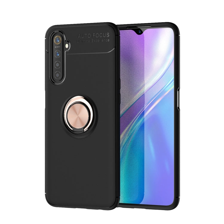 For OPPO Realme 6 Metal Ring Holder 360 Degree Rotating TPU Case