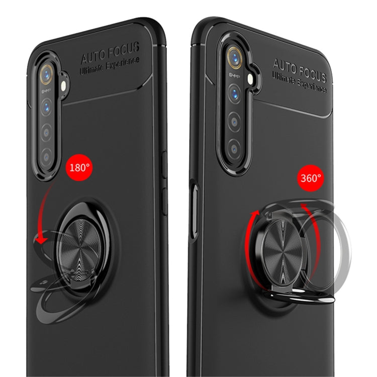 For OPPO Realme 6 Metal Ring Holder 360 Degree Rotating TPU Case