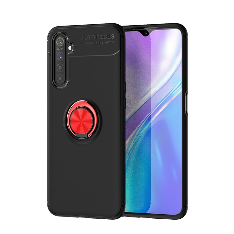 For OPPO Realme 6 Metal Ring Holder 360 Degree Rotating TPU Case