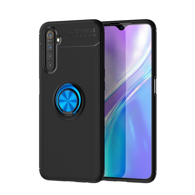 For OPPO Realme 6 Metal Ring Holder 360 Degree Rotating TPU Case