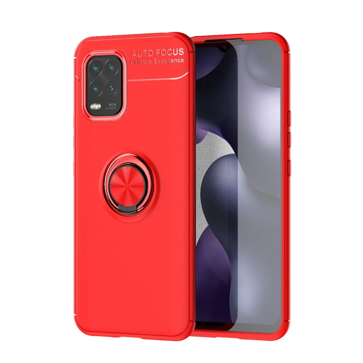 For Xiaomi Mi 10 Lite 5G Metal Ring Holder 360 Degree Rotating TPU Case