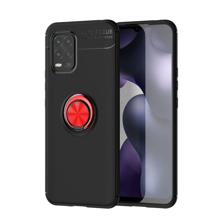 For Xiaomi Mi 10 Lite 5G Metal Ring Holder 360 Degree Rotating TPU Case