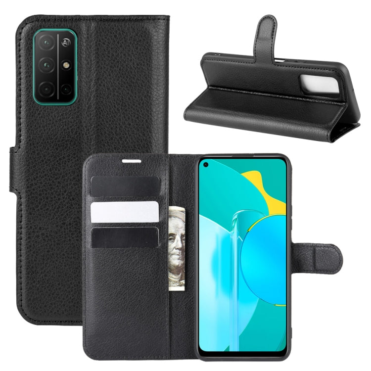 For Huawei Honor 30S Litchi Texture Horizontal Flip Protective Case with Holder & Card Slots & Wallet