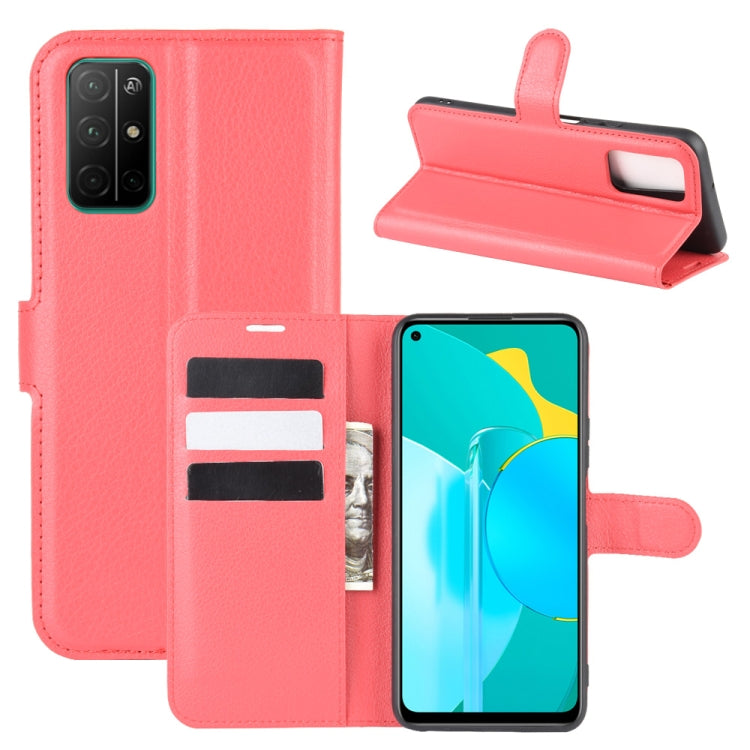 For Huawei Honor 30S Litchi Texture Horizontal Flip Protective Case with Holder & Card Slots & Wallet