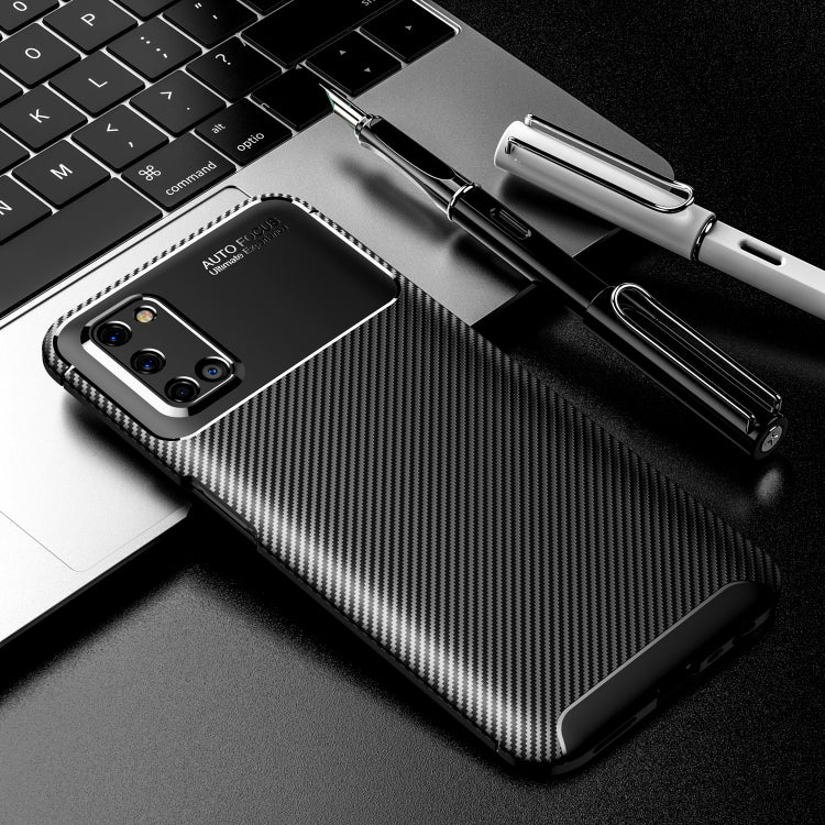 For OPPO A52 Carbon Fiber Texture Shockproof TPU Case