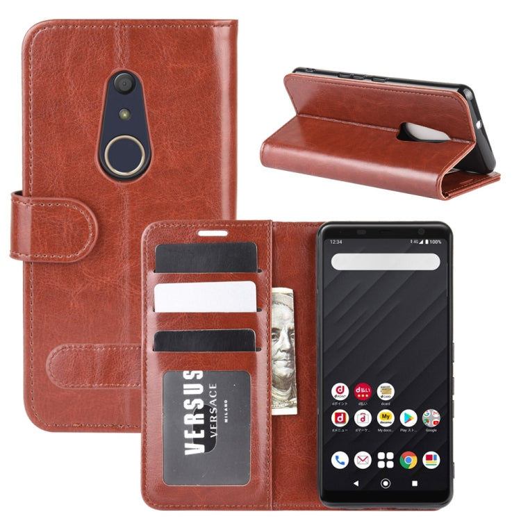 For Fujitsu Arrows Be4 R64 Texture Single Horizontal Flip Protective Case with Holder & Card Slots & Wallet& Photo Frame