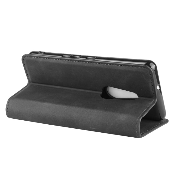 For Fujitsu Arrows Be4 F-41A Retro-skin Business Magnetic Suction Leather Case with Holder & Card Slots & Wallet