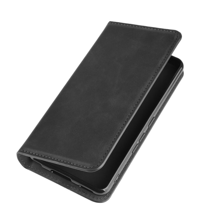 For Fujitsu Arrows Be4 F-41A Retro-skin Business Magnetic Suction Leather Case with Holder & Card Slots & Wallet