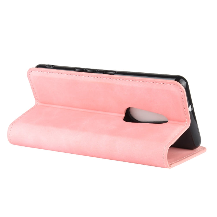 For Fujitsu Arrows Be4 F-41A Retro-skin Business Magnetic Suction Leather Case with Holder & Card Slots & Wallet