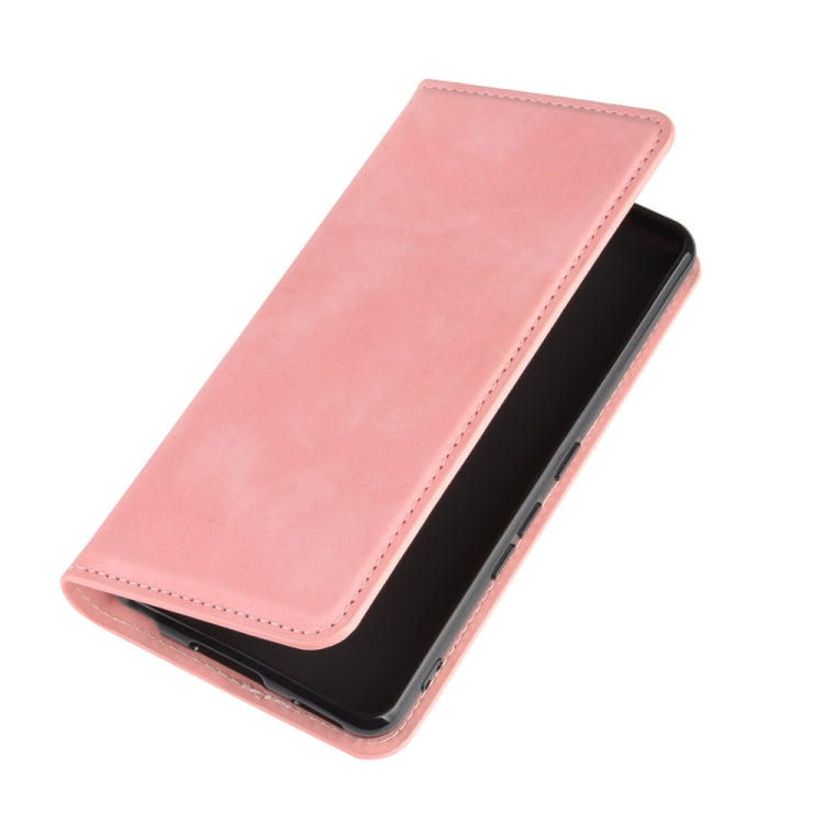For Fujitsu Arrows Be4 F-41A Retro-skin Business Magnetic Suction Leather Case with Holder & Card Slots & Wallet