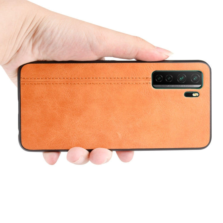 For Huawei Nova 7 SE Shockproof Sewing Cow Pattern Skin PC + PU + TPU Case