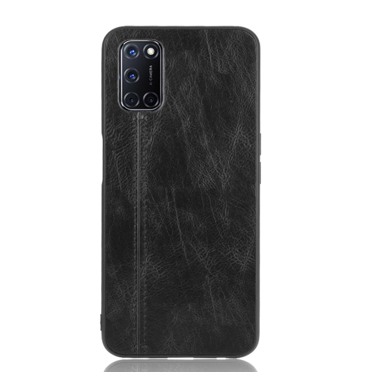 For Oppo A52 Shockproof Sewing Cow Pattern Skin PC + PU + TPU Case