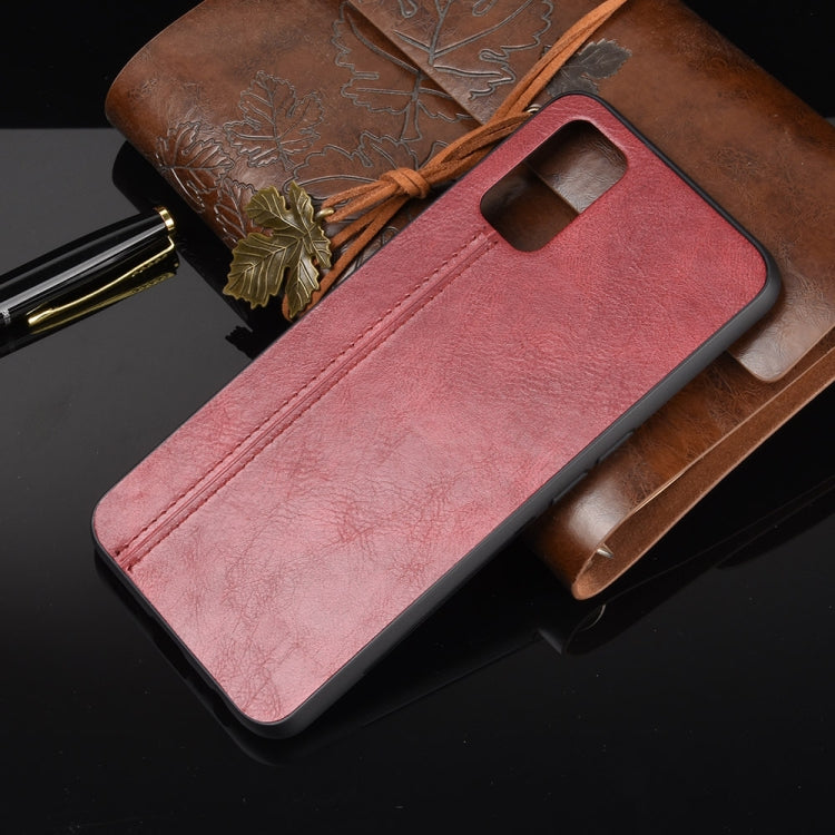 For Oppo A52 Shockproof Sewing Cow Pattern Skin PC + PU + TPU Case