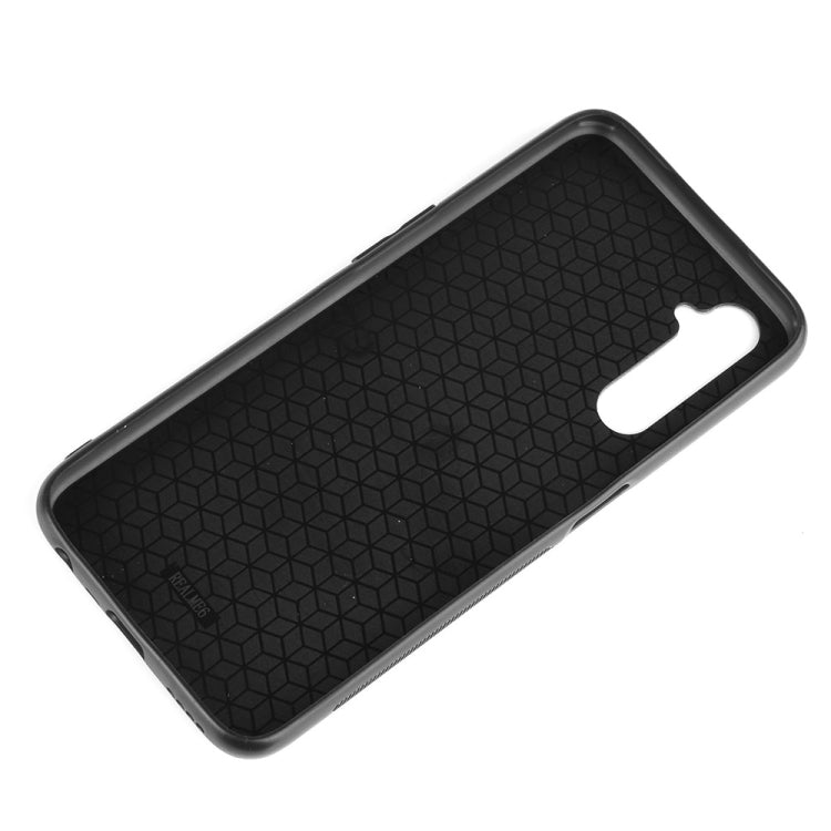 For Oppo Realme 6 Shockproof Sewing Cow Pattern Skin PC + PU + TPU Case