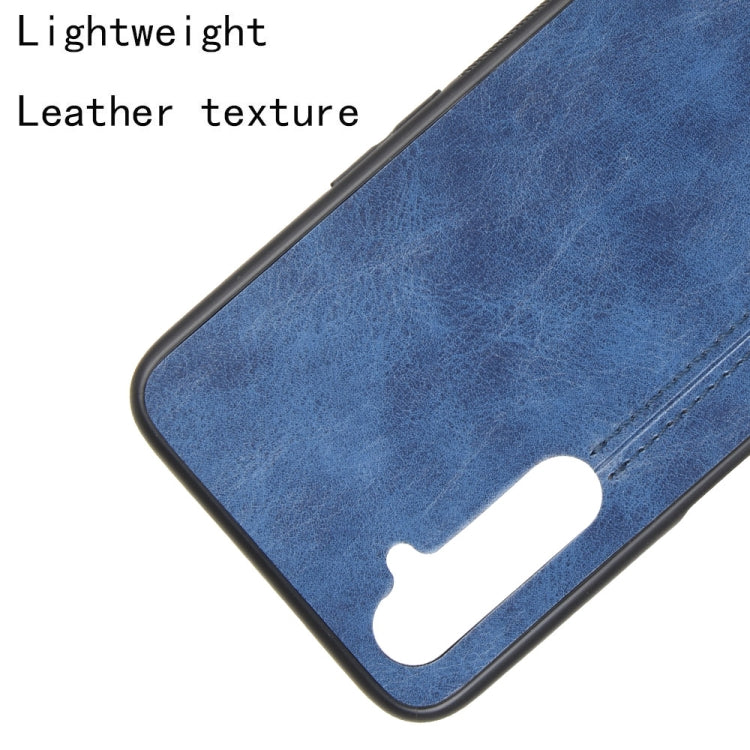 For Oppo Realme 6 Shockproof Sewing Cow Pattern Skin PC + PU + TPU Case