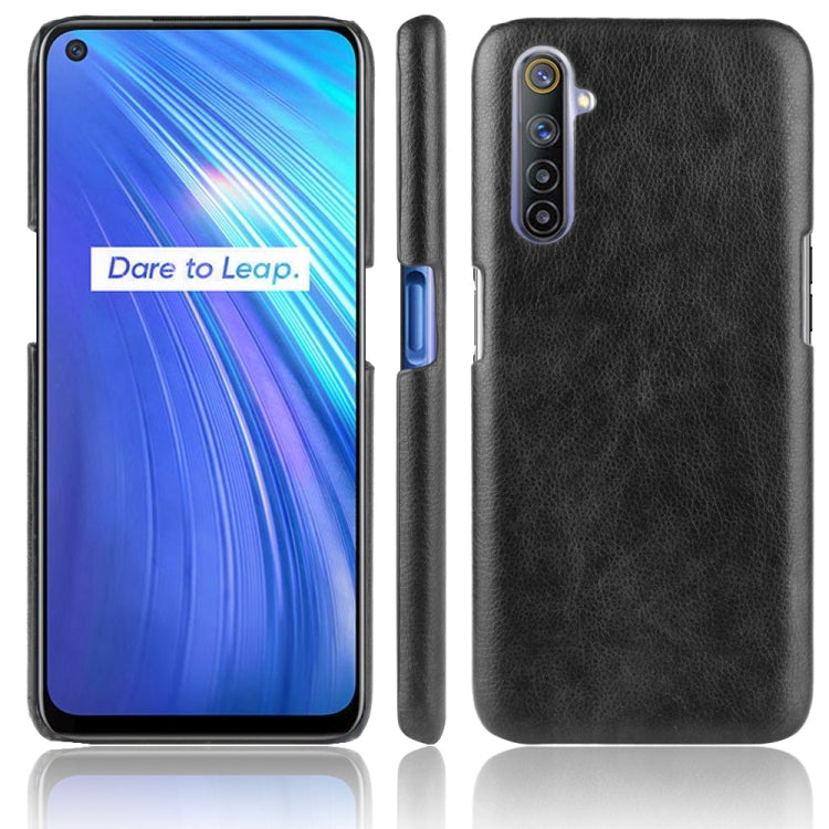 For Oppo Realme 6 Shockproof Litchi Texture PC + PU Case