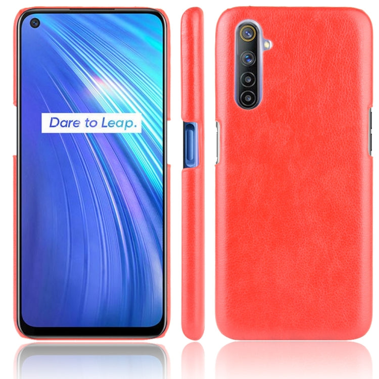 For Oppo Realme 6 Shockproof Litchi Texture PC + PU Case