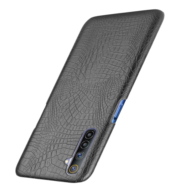 For Oppo Realme 6 Shockproof Crocodile Texture PC + PU Case