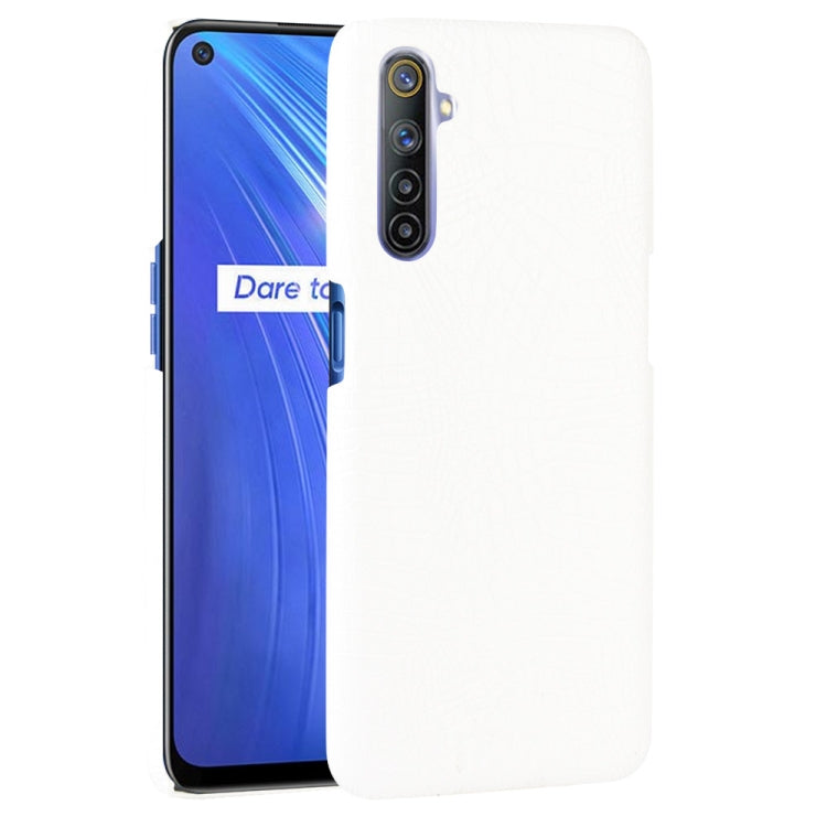 For Oppo Realme 6 Shockproof Crocodile Texture PC + PU Case