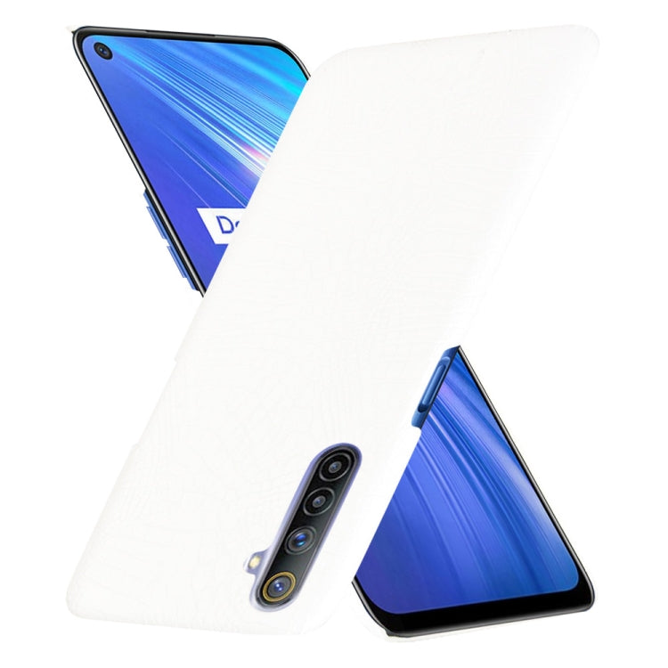 For Oppo Realme 6 Shockproof Crocodile Texture PC + PU Case