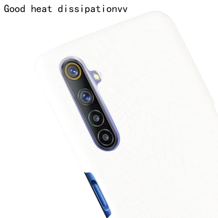 For Oppo Realme 6 Shockproof Crocodile Texture PC + PU Case