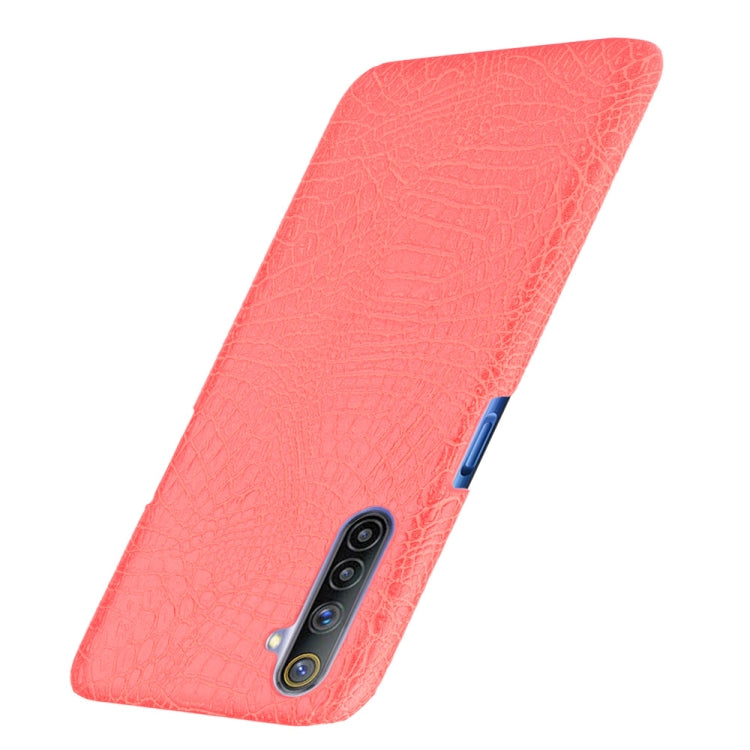 For Oppo Realme 6 Shockproof Crocodile Texture PC + PU Case