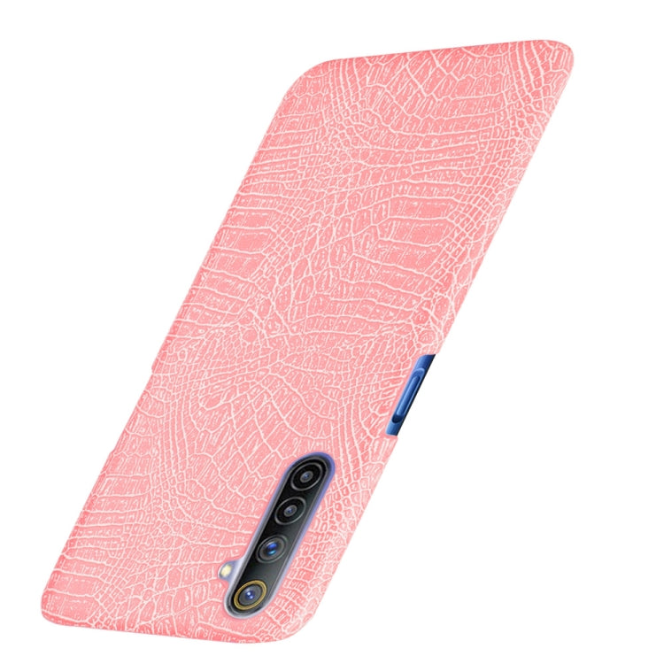 For Oppo Realme 6 Shockproof Crocodile Texture PC + PU Case